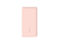 Belkin BoostCharge - Power bank - 10000 mAh - 18 Watt - 3 utdatakontakter (24 pin USB-C, 2 x USB) - guldrosa BPB011BTRG