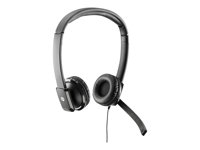 HP Business Headset - Headset - fullstorlek - kabelansluten - för HP 280 G2; EliteDesk 800 G1, 800 G2; MultiSeat t100, t150, t200; Retail System MP9 G2 QK550AA