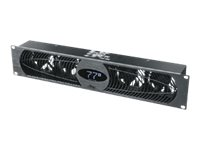 Middle Atlantic Ultra Quiet Fan Panel IUQFP-4DRA - Fläktsats för rack - AC 220 V - svart - 2U - 19" IUQFP-4DRA