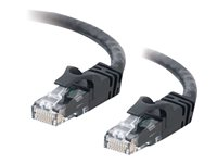 C2G Cat6 Booted Unshielded (UTP) Crossover Patch Cable - Övergångskabel - RJ-45 (hane) till RJ-45 (hane) - 50 cm - UTP - CAT 6 - formpressad, hakfri, tvinnad - svart 83539