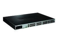 D-Link xStack DGS-3620-28SC - Switch - L3 - Administrerad - 20 x SFP + 4 x kombinations-Gigabit GBIC + 4 x 10 Gigabit SFP+ - skrivbordsmodell DGS-3620-28SC/SI