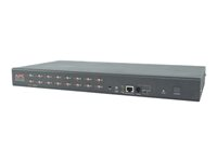 APC KVM Switch - Omkopplare för tangentbord/video/mus - 16 x KVM port(s) - 1 lokal användare - rackmonterbar - för P/N: AR3103, AR3103SP, AR3106SP, SCL400RMJ1U, SCL500RMI1UNC, SMTL1000RMI2UC, SRT5KRMXLW-TW AP5202