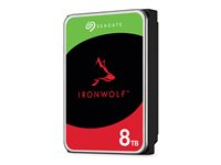 Seagate IronWolf ST8000VN002 - Hårddisk - 8 TB - inbyggd - 3.5" - SATA 6Gb/s - buffert: 256 MB - med 3 års Seagate Rescue Data Recovery ST8000VN002