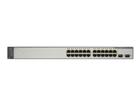 Cisco Catalyst 3750V2-24PS - Switch - L3 - Administrerad - 24 x 10/100 (PoE) + 2 x SFP - rackmonterbar - PoE WS-C3750V2-24PS-S