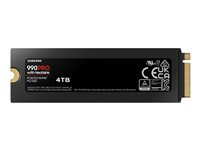 Samsung 990 PRO MZ-V9P4T0GW - SSD - krypterat - 4 TB - inbyggd - M.2 2280 - PCIe 4.0 x4 (NVMe) - 256 bitars AES - TCG Opal Encryption 2.0 - integrerad kylfläns MZ-V9P4T0GW