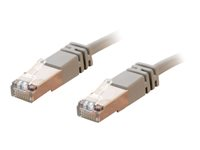 C2G Cat5e Booted Shielded (STP) Network Patch Cable - Patch-kabel - RJ-45 (hane) till RJ-45 (hane) - 5 m - STP - CAT 5e - formpressad - grå 83754