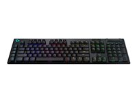 Logitech G915 LIGHTSPEED Wireless RGB Mechanical Gaming Keyboard - GL Tactile - Tangentbord - bakgrundsbelysning - trådlös - Bluetooth, 2.4 GHz - Nordisk - tangentbrytare: GL Tactile - svart 920-008907