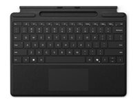 Microsoft Surface Pro Keyboard - tangentbord - med pekdyna, accelerometer, Förvarings- och laddningsfack för Surface Slim Pen 2 - svart Inmatningsenhet 8XB-00147