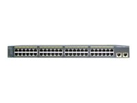 Cisco Catalyst 2960-48TT - Switch - Administrerad - 48 x 10/100 + 2 x 10/100/1000 - rackmonterbar WS-C2960-48TT-L