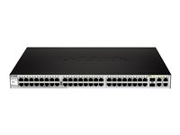 D-Link DES 1210 - Switch - Administrerad - 48 x 10/100 + 2 x kombinations-Gigabit SFP + 2 x 10/100/1000 - skrivbordsmodell DES-1210-52