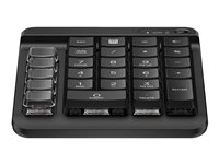HP 435 - Tangentsats - 9 programmerbara tangenter, låg profil tangentresor, utbytbara tangenter med klistermärken - trådlös - Bluetooth 5.3 - engelska - jacksvart 7N7C3AA#ABB