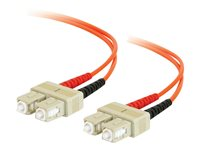 C2G Low-Smoke Zero-Halogen - Patch-kabel - SC-läge (multi-mode) (hane) till SC-läge (multi-mode) (hane) - 5 m - fiberoptisk - 50/125 mikron - orange 85306