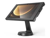 Compulocks Galaxy Tab S9+/S9FE+ 12.4" Apex Enclosure Mast Counter Stand - Monteringssats (hölje, ställ) - för surfplatta - låsbar - metall - svart - skärmstorlek: 12.4" - bänk - för Samsung Galaxy Tab S9 FE+ (12.4 tum), Tab S9+ (12.4 tum) 333B124GAPXB
