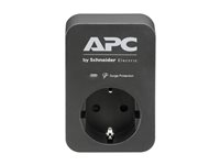 APC Essential Surgearrest PME1WB-GR - Överspänningsskydd - AC 220/230/240 V - 4000 Watt - utgångskontakter: 1 - Tyskland - svart PME1WB-GR